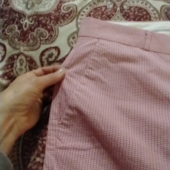 Size 4 Womens Banana Republic Avery Pink/Red/white check pants - Picture 4 of 17